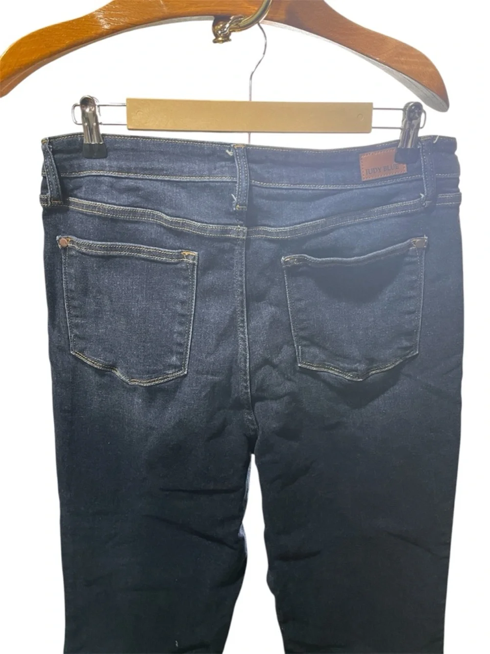 Judy Blue Dark Wash Wide Leg Cropped Jeans 15/32 - Picture 5 of 12